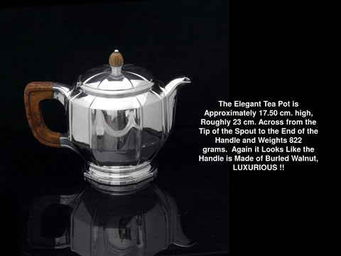 法国 Art Deco Sterling Silver Tea / Coffee Set with Serving Tray - 1925 !! 第 10 页