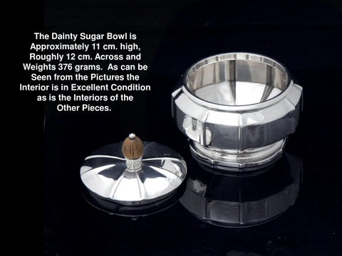 法国 Art Deco Sterling Silver Tea / Coffee Set with Serving Tray - 1925 !! 第 12 页