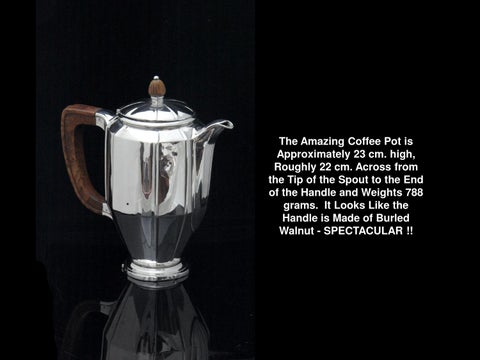 法国 Art Deco Sterling Silver Tea / Coffee Set with Serving Tray - 1925 !! 第 8 页