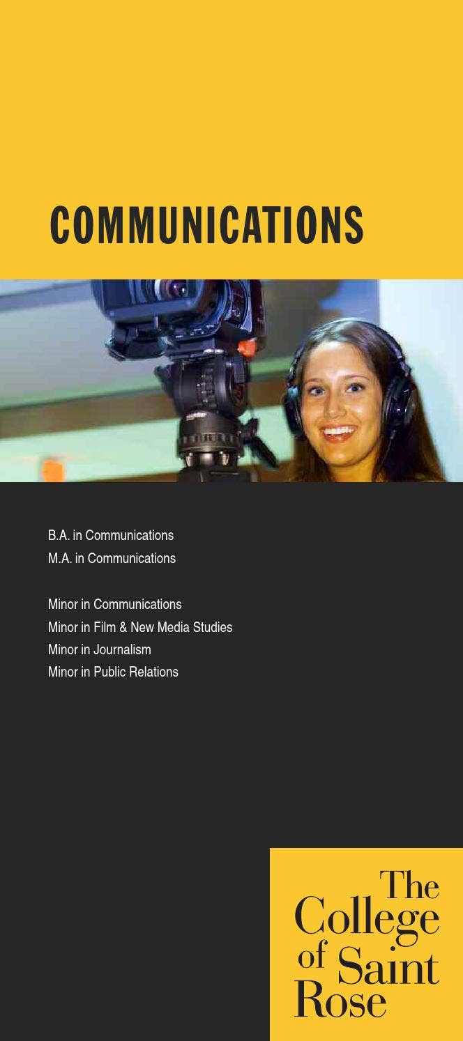 Communications at The College of Saint Rose by The College of Saint