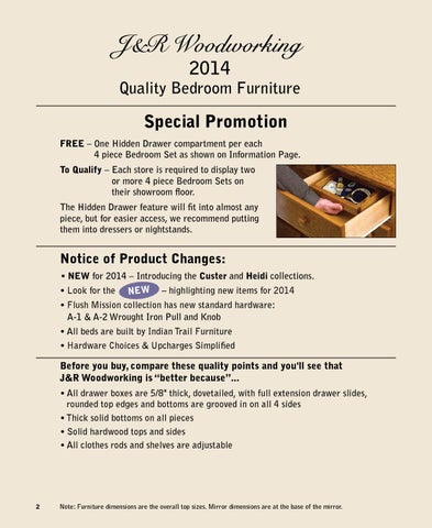 E & G Amish Furniture 2014 J × R Woodworking 家具目录 / Bedrooms / 第 2 页