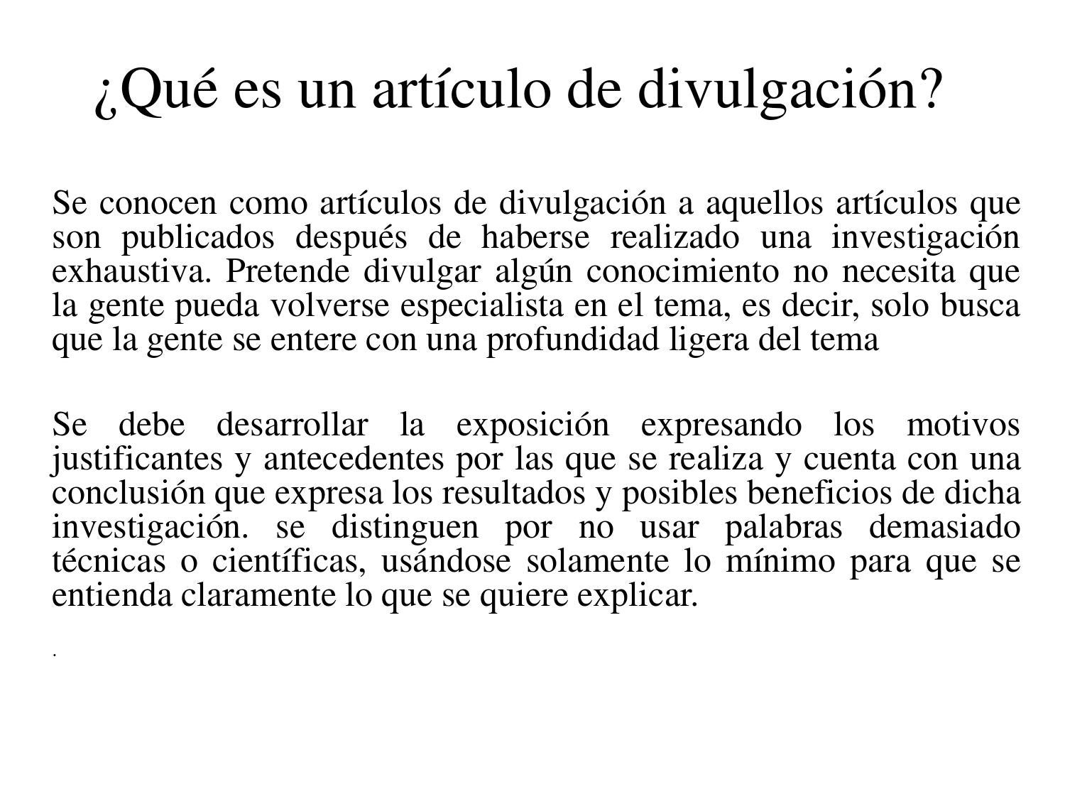 Qué es un artículo de divulgación (1) by Marcela Gómez - Issuu