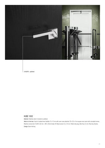 FROST 建筑 Hardware 家具目录 2 第 21 页