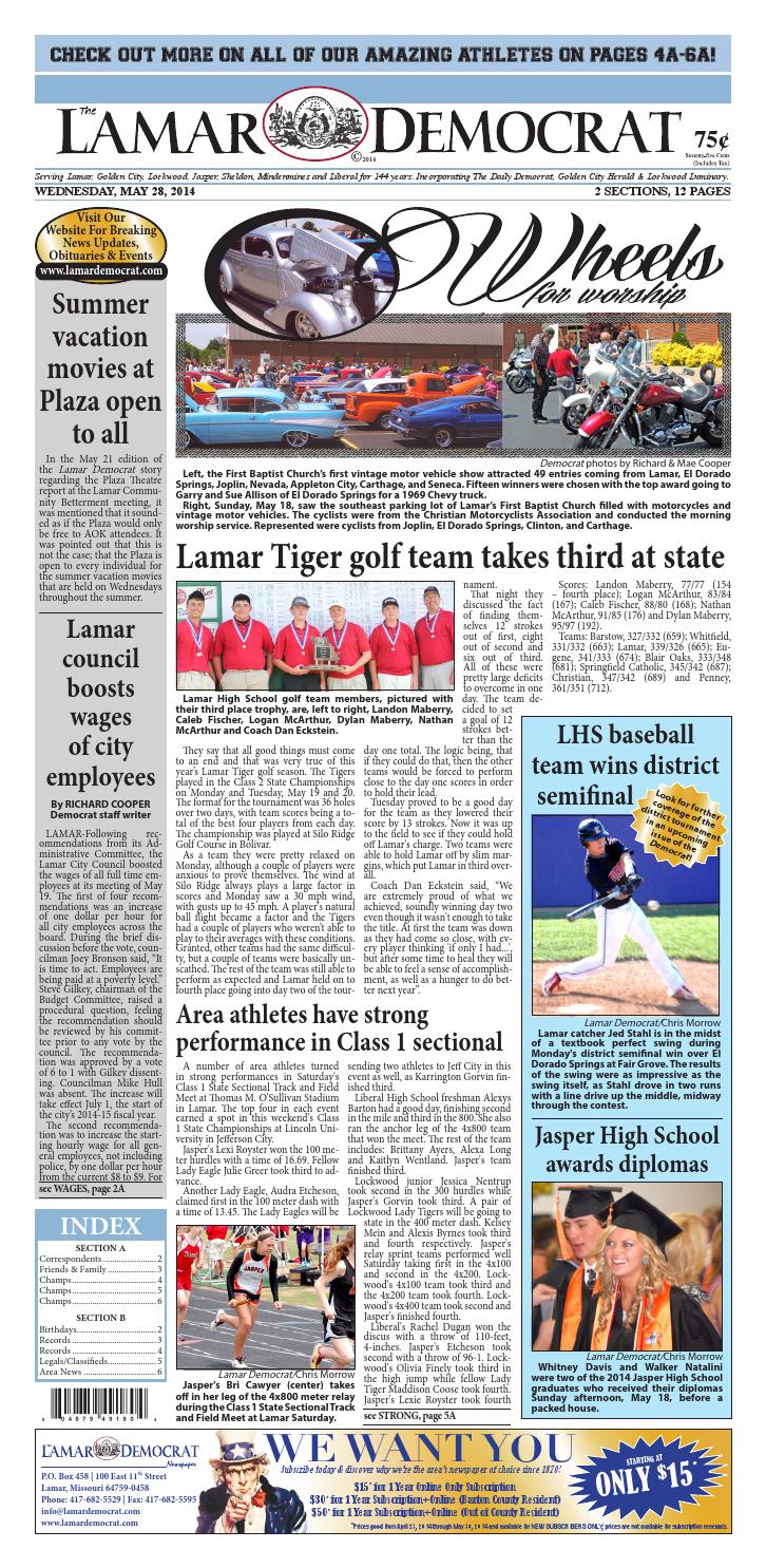 52814 Lamar Democrat by Lewis County Press Issuu