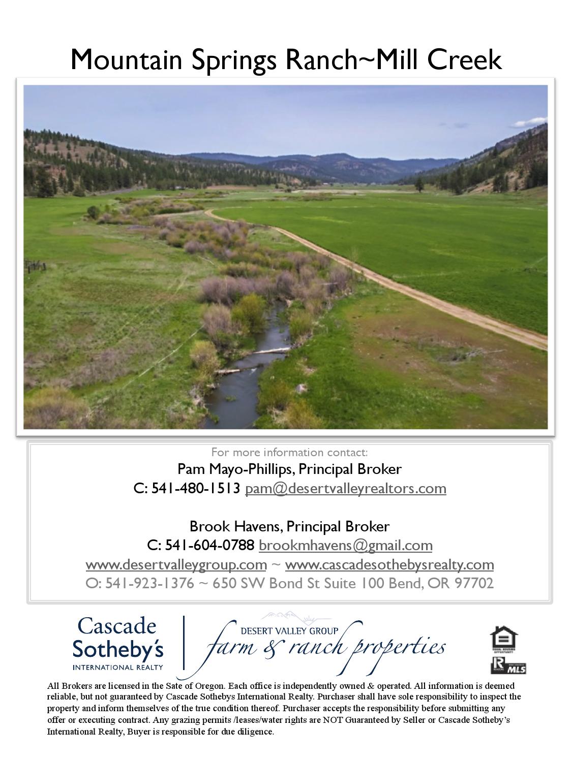 Ebook mountain springs ranch by Desert Valley Group Cascade Hasson