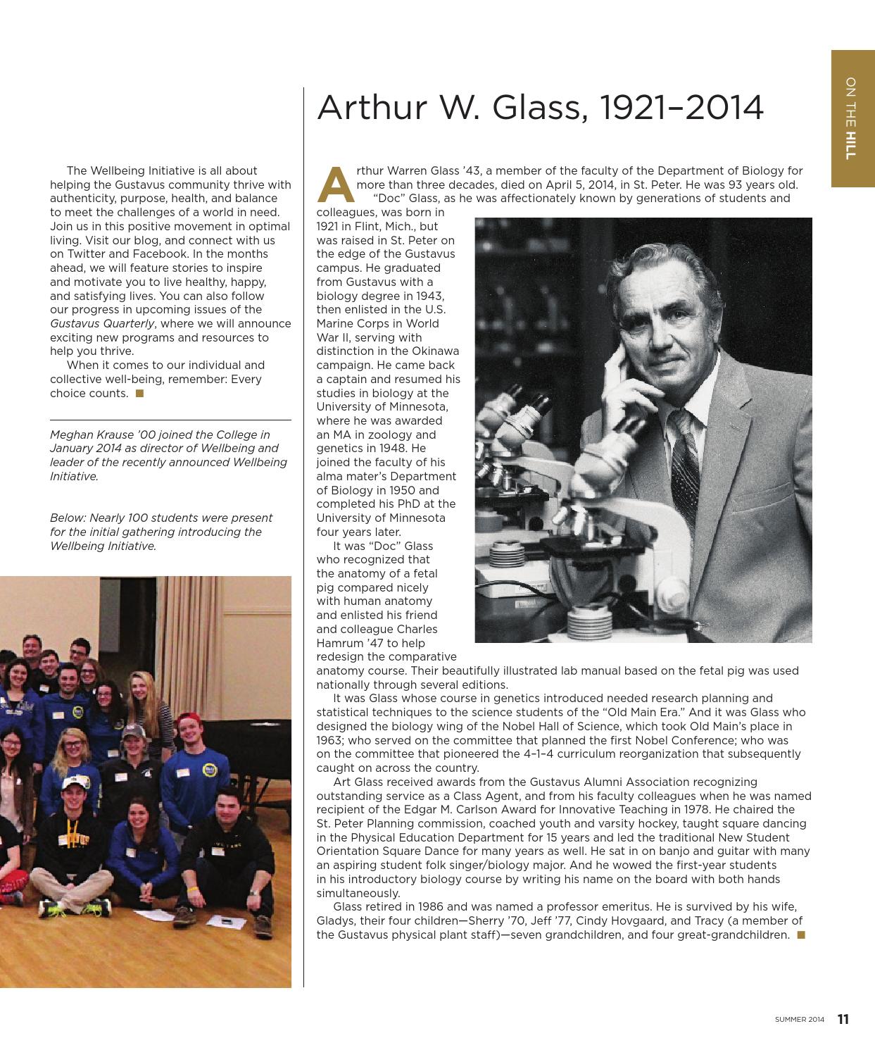 Summer 2014 Quarterly by Gustavus Adolphus College Issuu