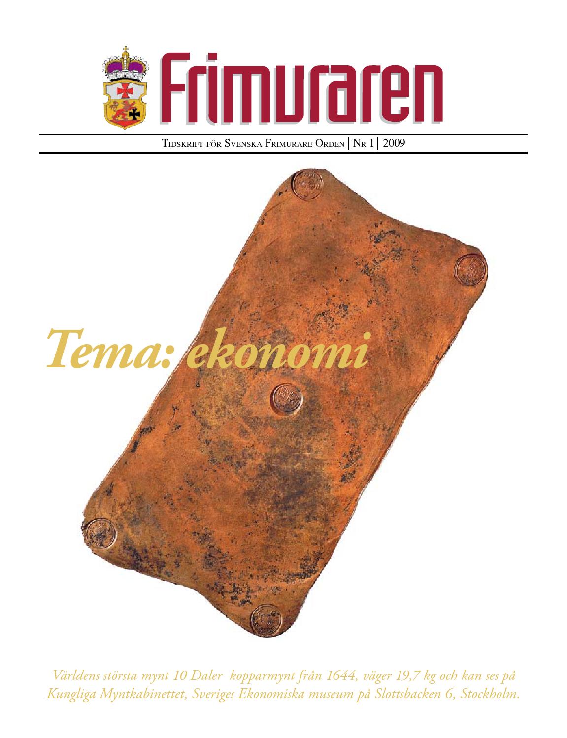 Frimuraren nummer 1 2009 by Svenska Frimurare Orden - Issuu