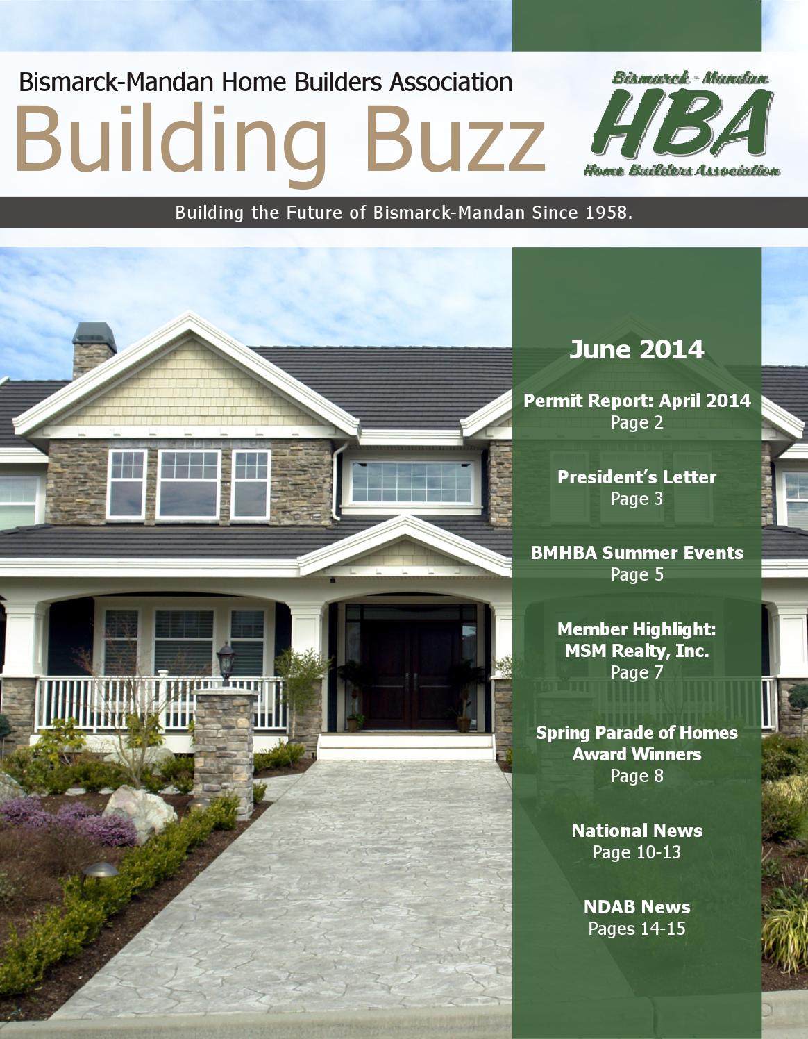 June 2014 Building Buzz by BismarckMandan Home Builders Association Issuu