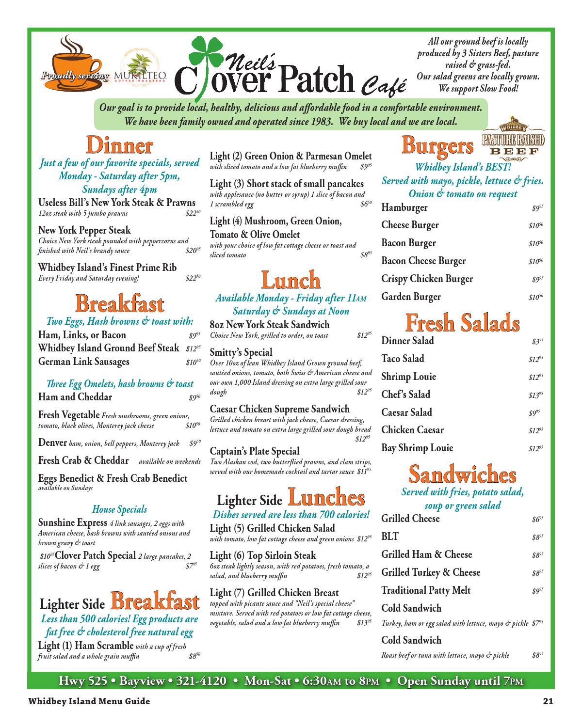 Whidbey Island's Menu Guide A Taste of Whidbey by Sound Publishing