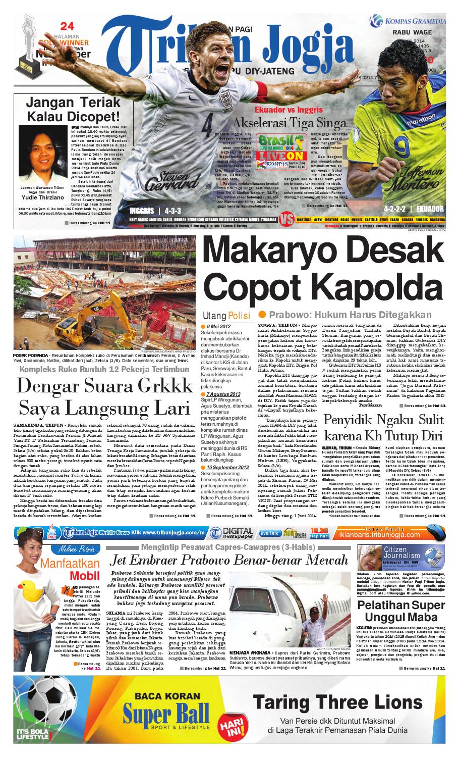 Tribunjogja 04 06 2014 By Tribun Jogja Issuu<script async src=
