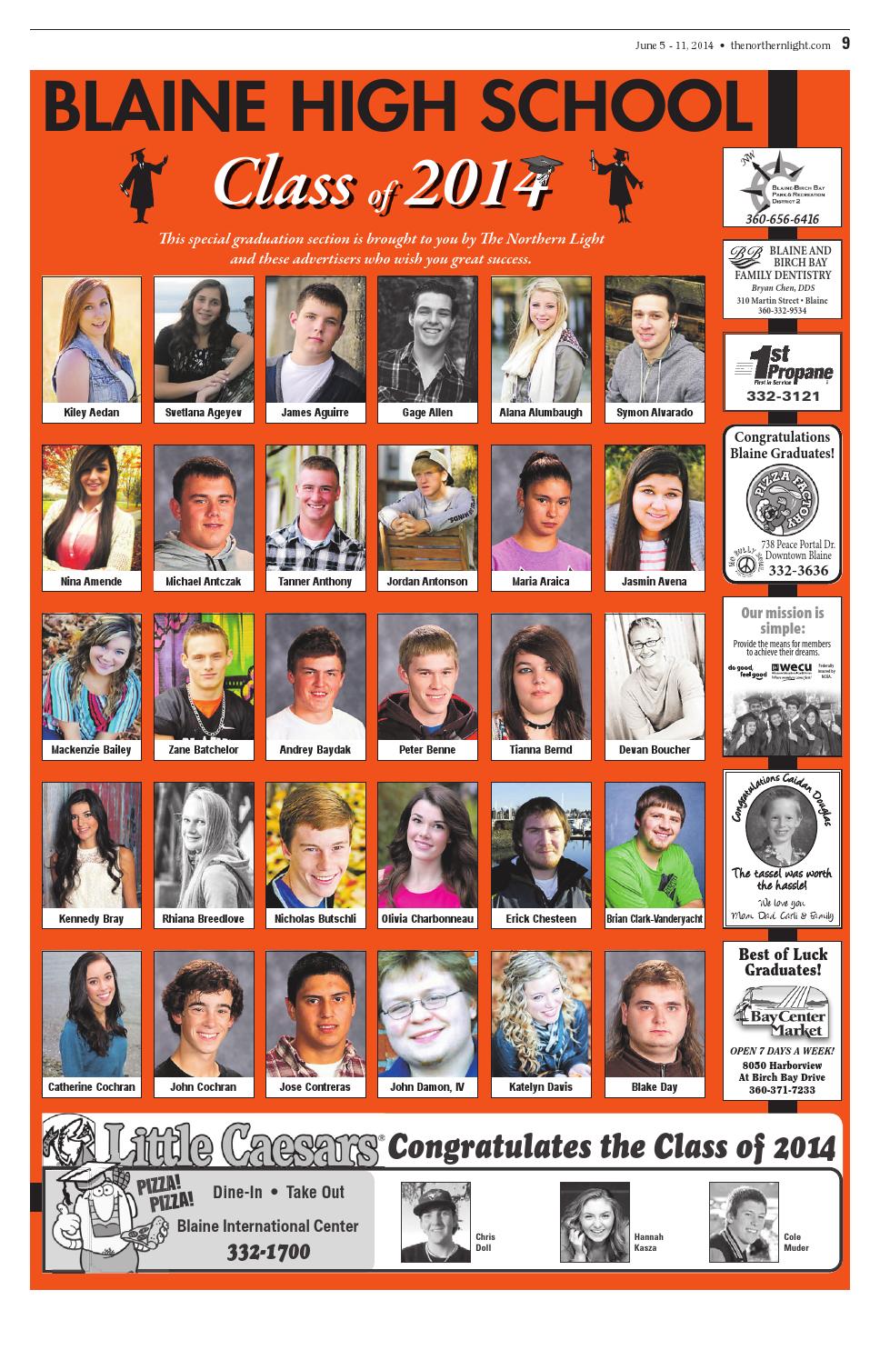 Blaine High School Graduates 2014 by Point Roberts Press Issuu