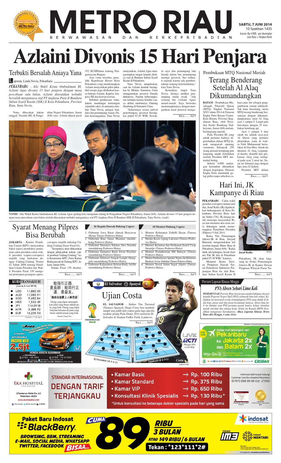 070614 By Harian Pagi Metro Riau Issuu