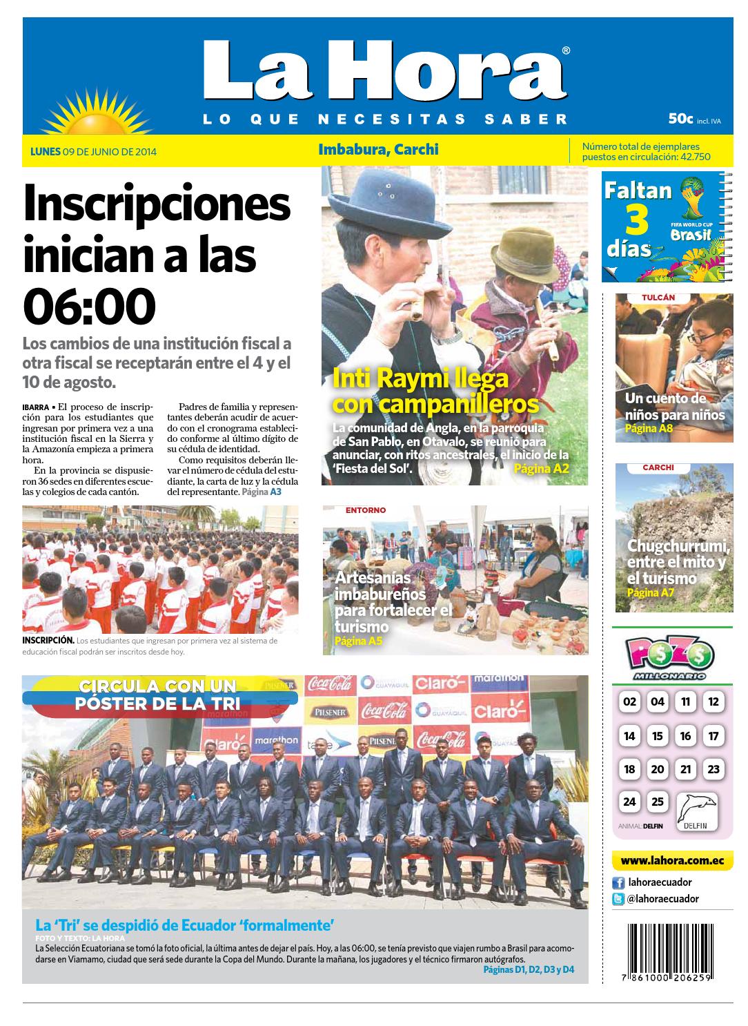 Imbabura 9 Junio 2014 By LA HORA Ecuador Issuu