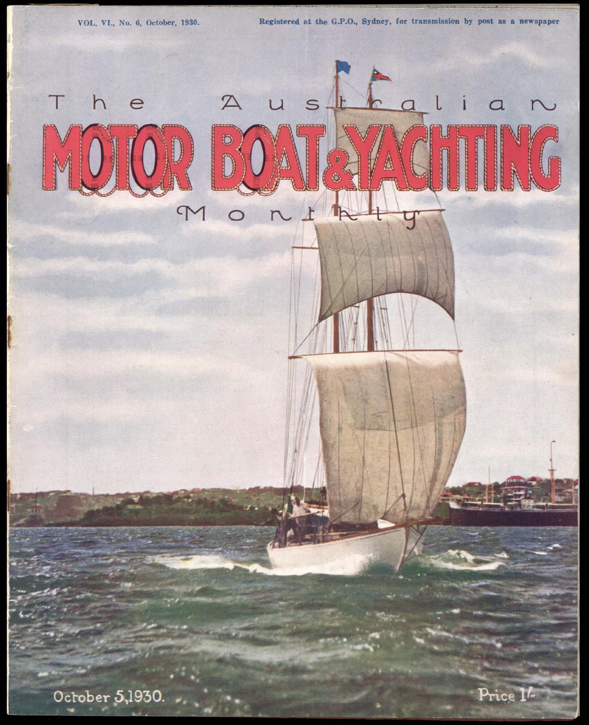 Australian Motor Boat and Yachting October 1930 by Australian National