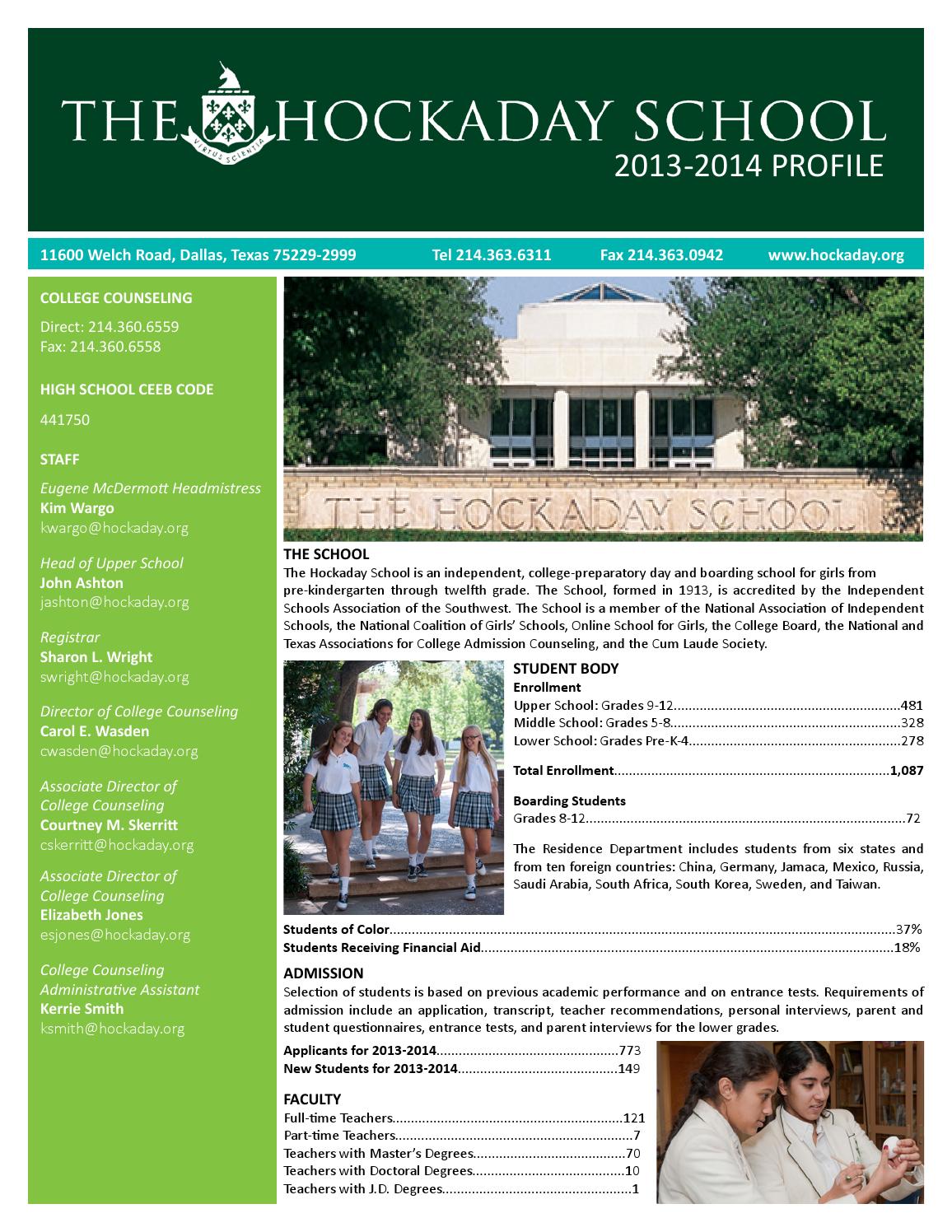 2013 2014 Hockaday Profile by The Hockaday School Issuu