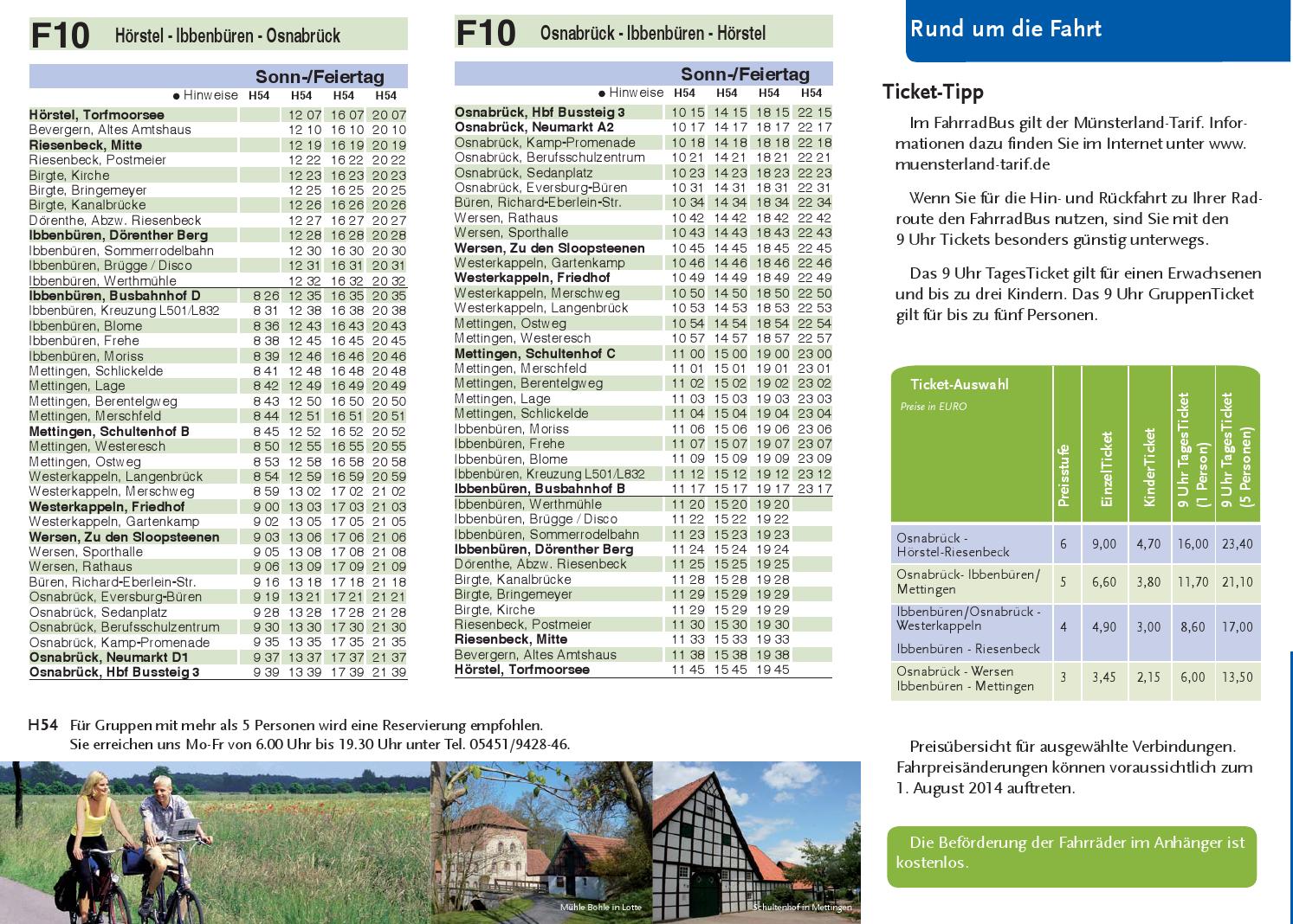 Fahrplan F10 by Stadtmarketing Ibbenbüren GmbH - Issuu