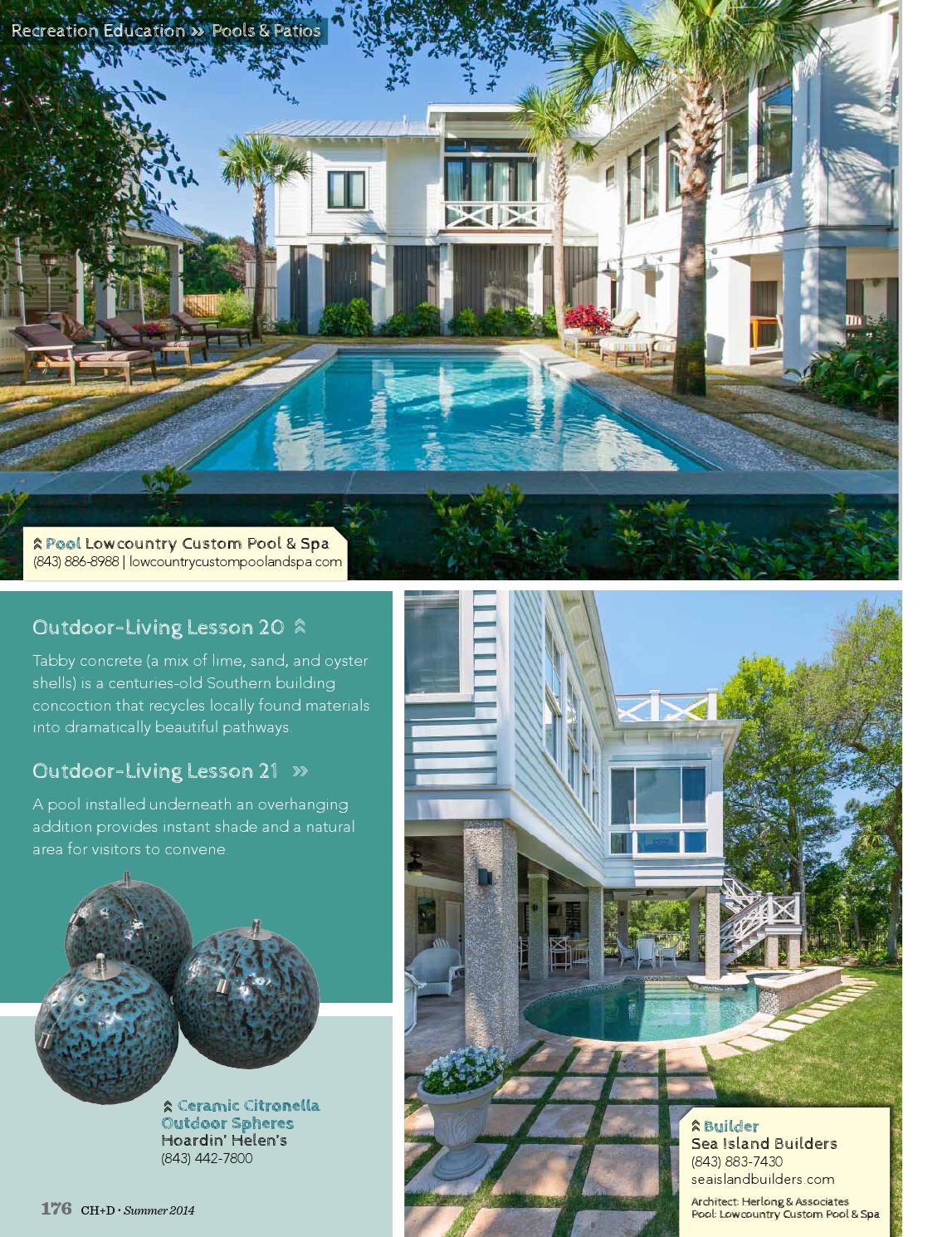 southern pool and outdoor living on Charleston Home Design Magazine Summer 2014 By Charleston Home Design Magazine Issuu