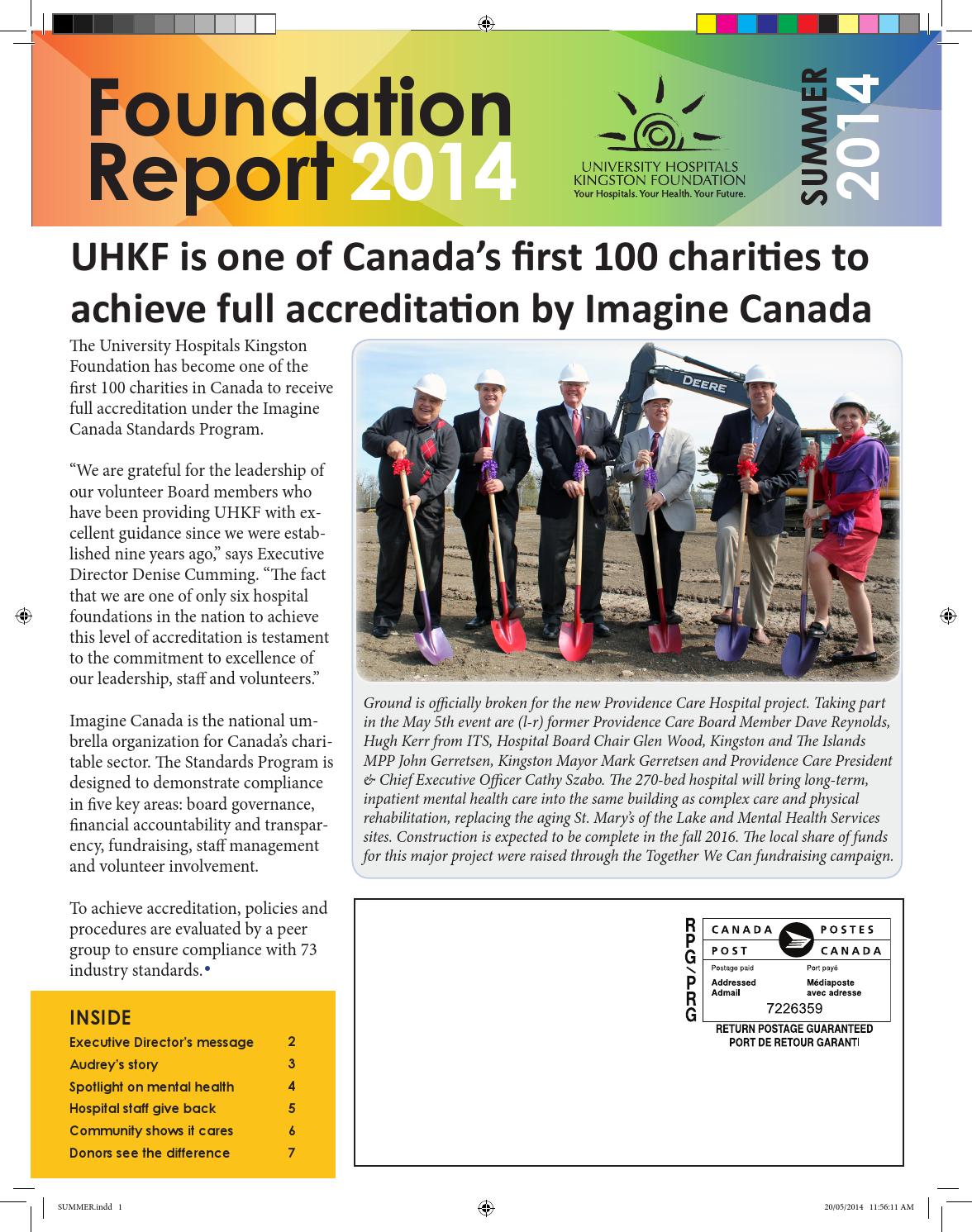 Summer foundation report by University Hospitals Kingston Foundation