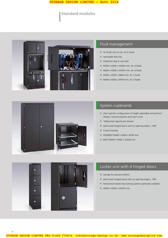 Storage Design Limited 家具目录 · Sdl automotive workspace solutions 第 6 页