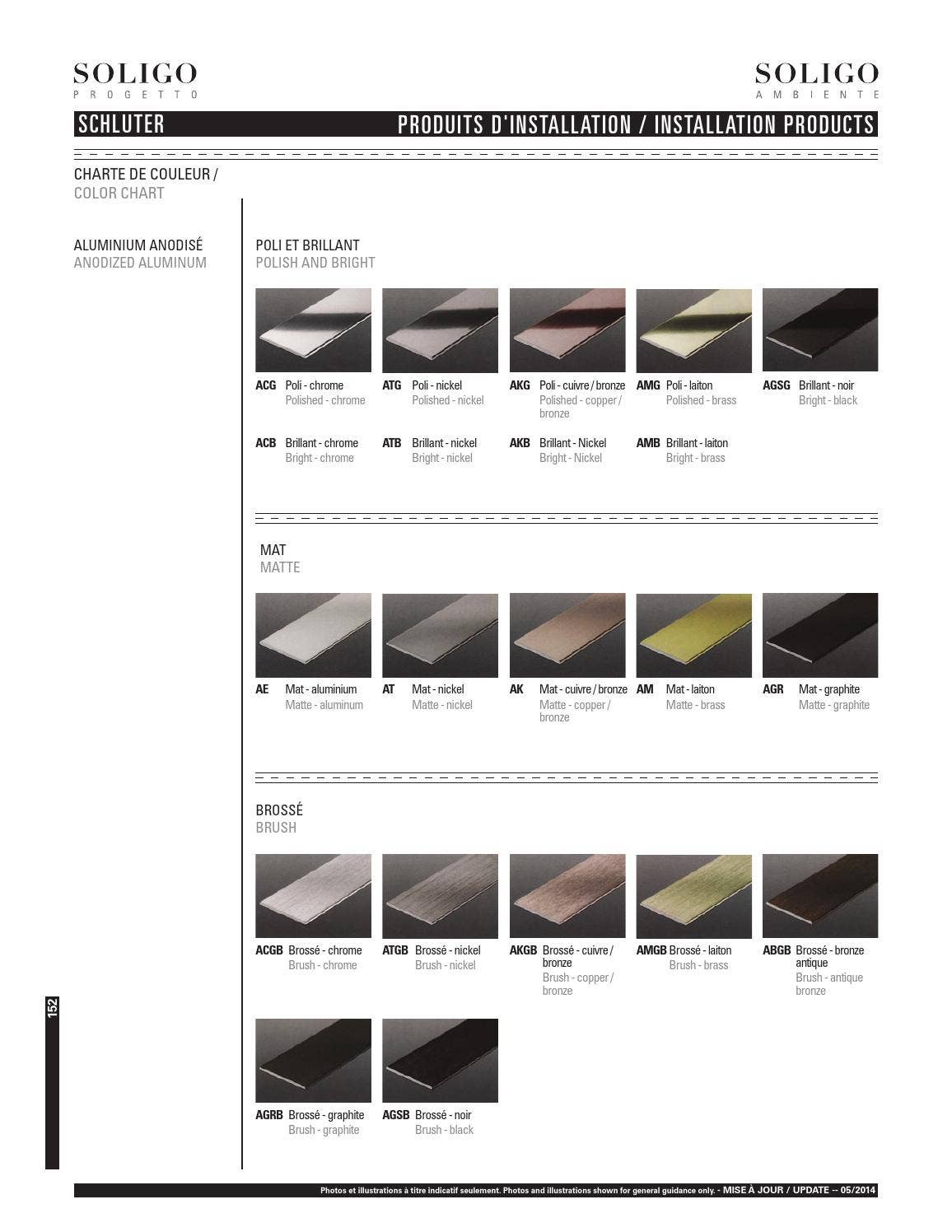 Schluter, charte de couleur / color chart by Soligo Issuu