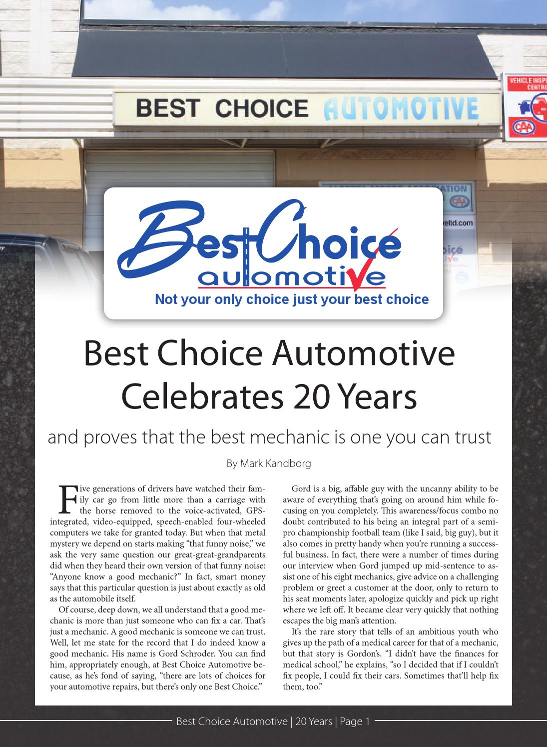 Best Choice Automotive by Business in Edmonton Magazine Issuu
