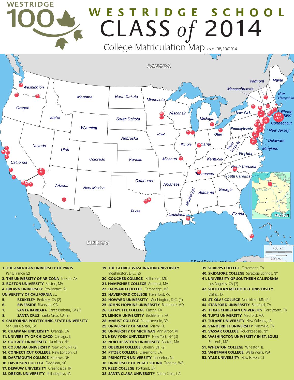 Class of 2014 College Report by Westridge School Issuu
