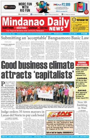 Mindanao Daily Westmin (July 2, 2014) by Dante Sudaria - issuu Page 1