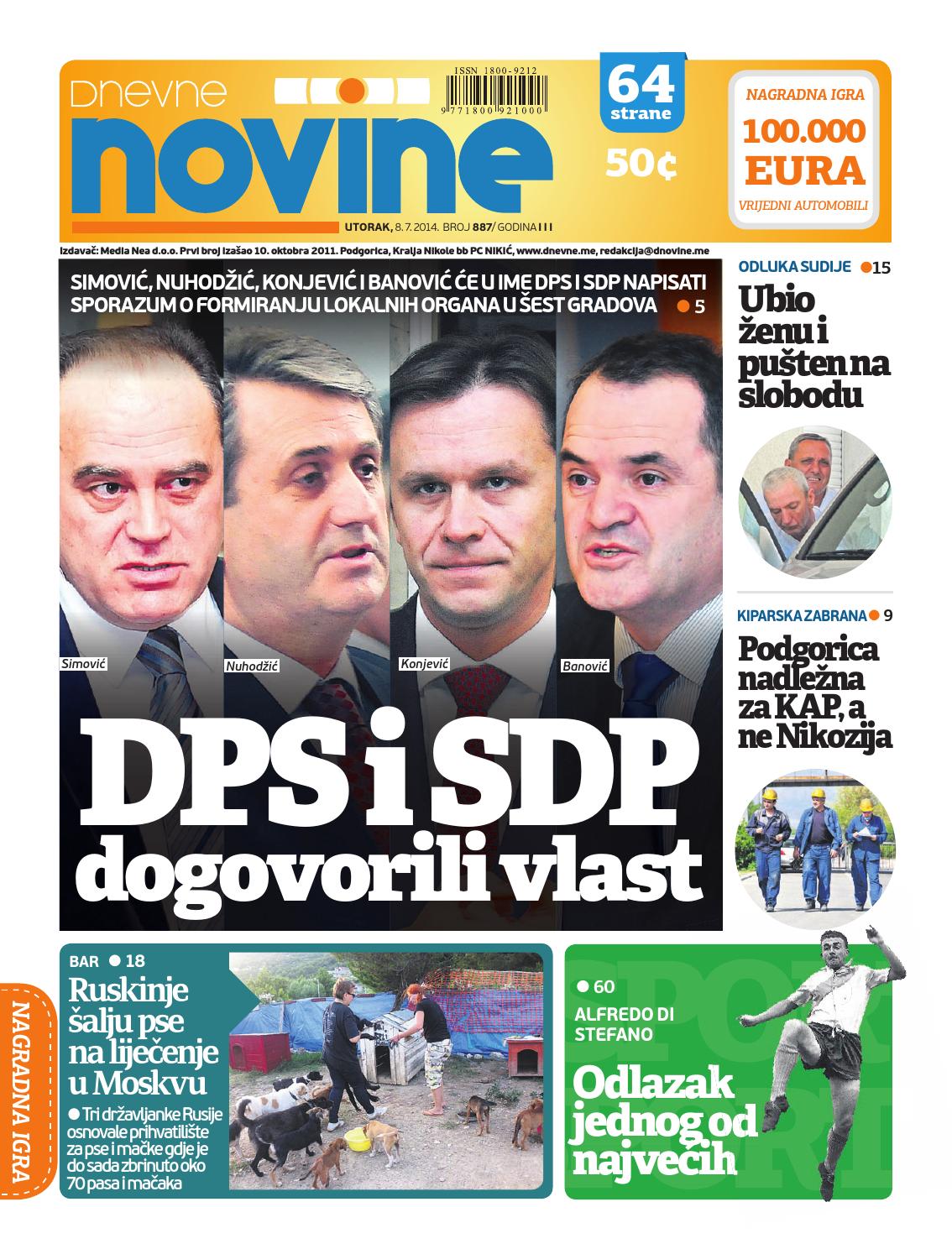 Izdanje 8. jul 2014. by Dnevne Novine - Issuu