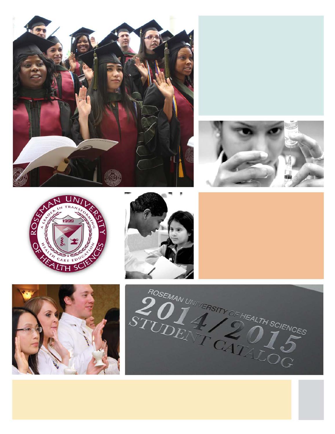 Studentcatalog 20142015 by Roseman University of Health Sciences Issuu