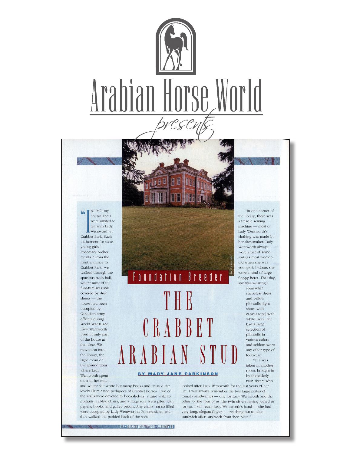 OTW — The Crabbet Arabian Stud by Arabian Horse World Issuu