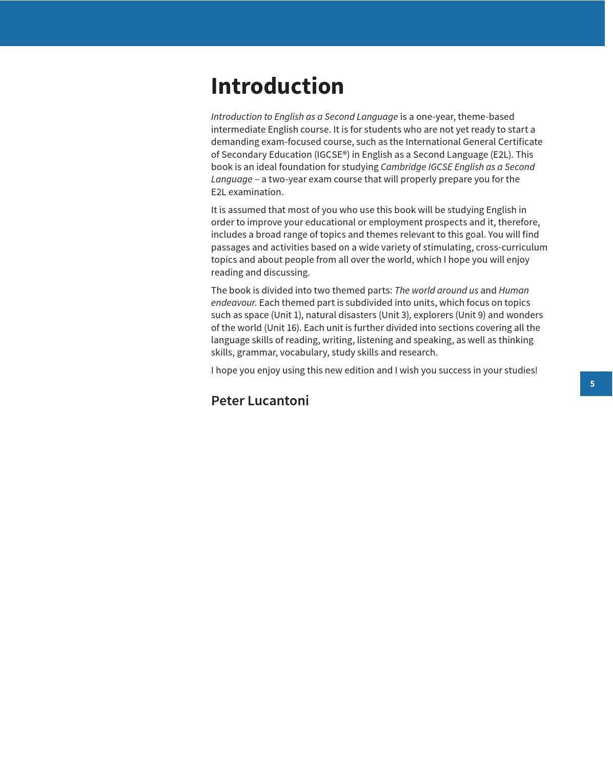 Introduction to English as a Second Language (fourth edition) by ...