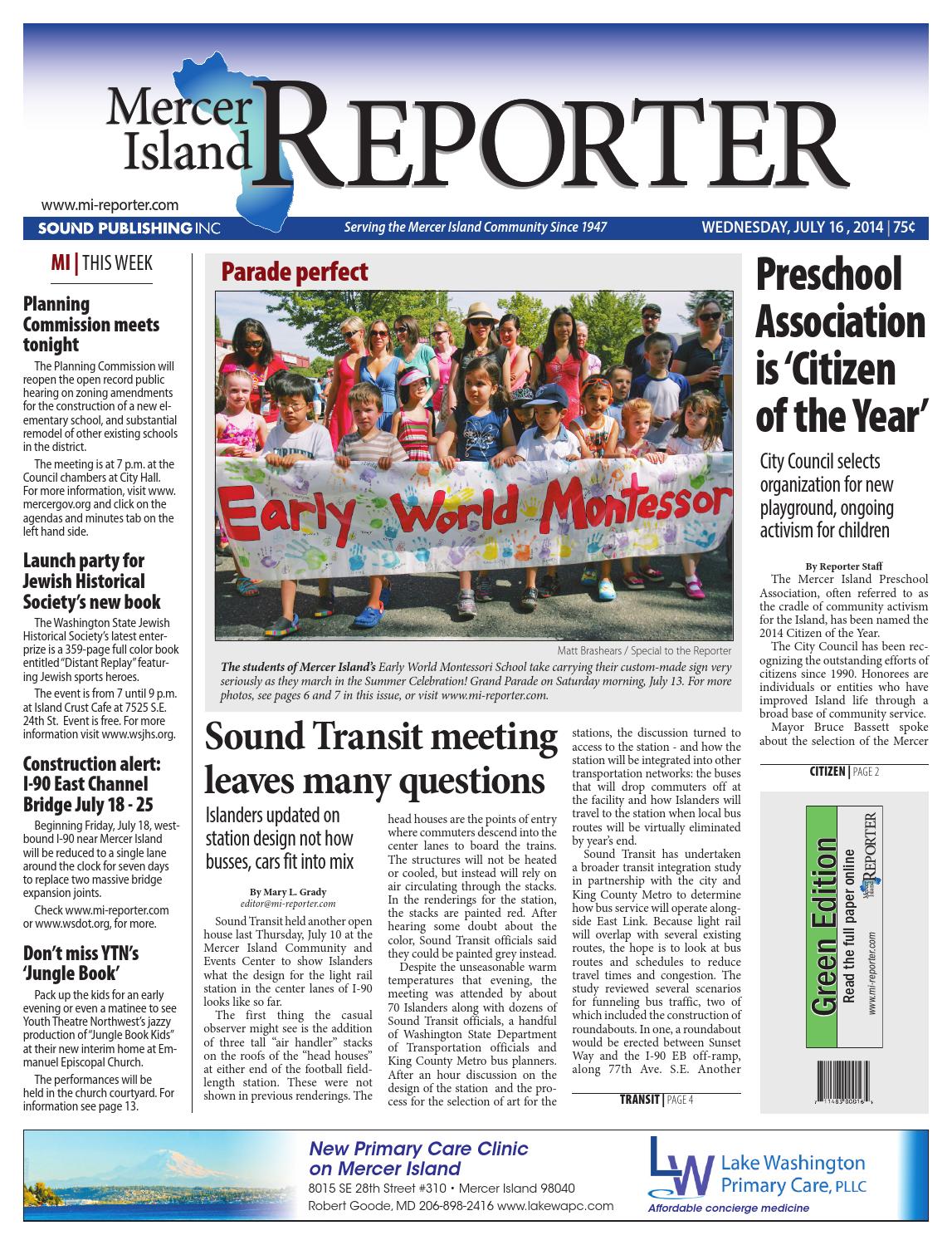 Mercer Island Reporter, July 16, 2014 by Sound Publishing Issuu