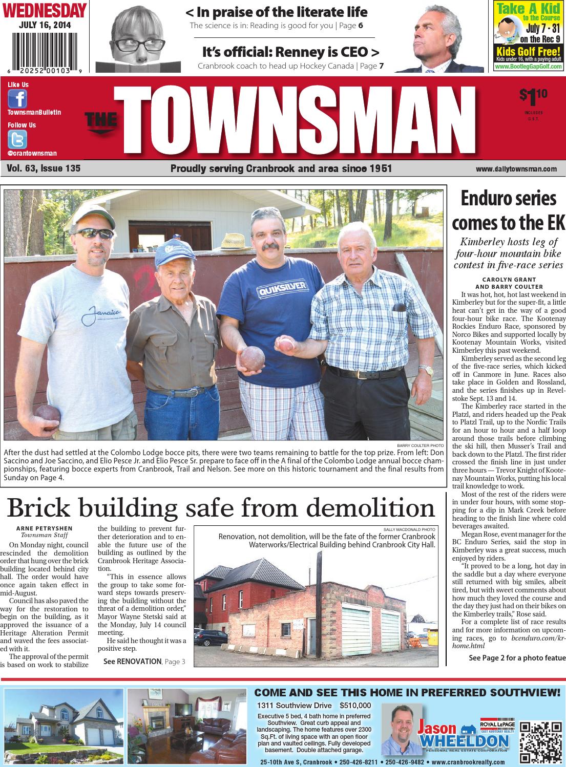 Cranbrook daily townsman july 16 2014 by black press media group issuu