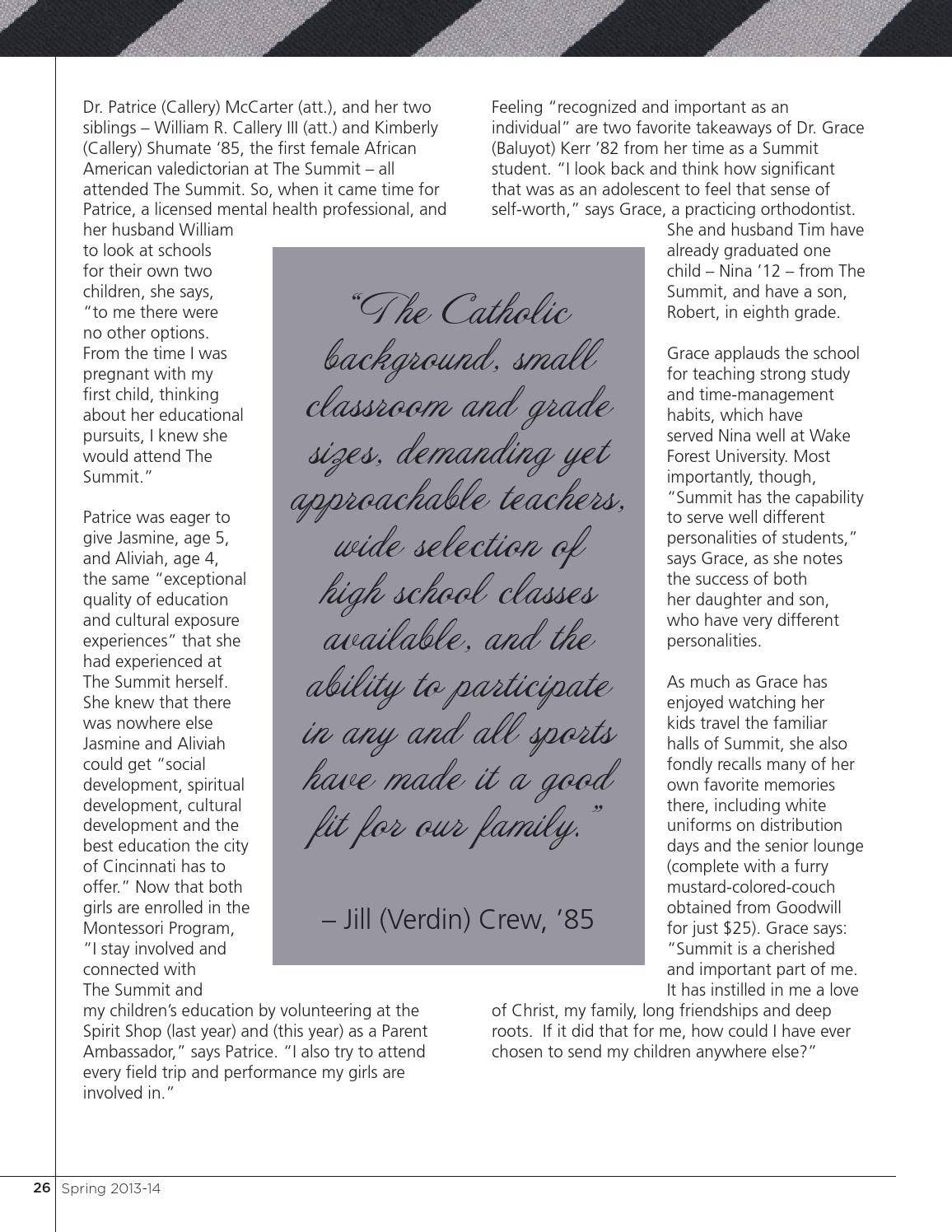Country Summit Key Notes.pdf The Summit Magazine Spring 2013-2014 by The Summit Country Day School ...