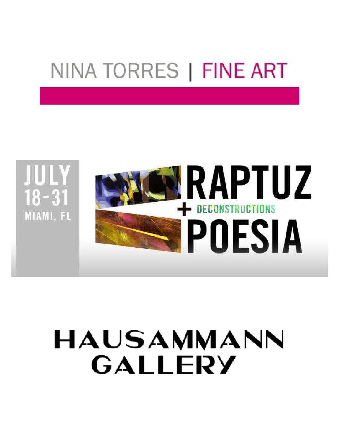 DECONSTRUCTIONS BY RAPTUZ & POESIA CATALOG by Nina Torres Issuu