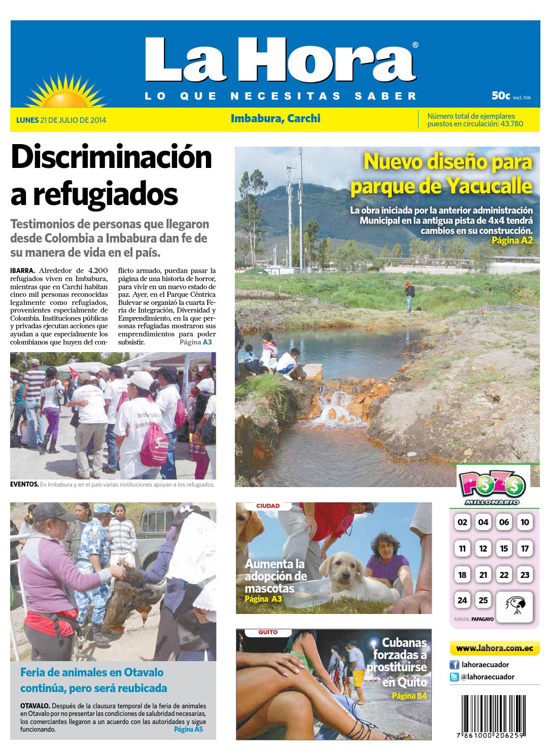 Imbabura 21 Julio 2014 By LA HORA Ecuador Issuu