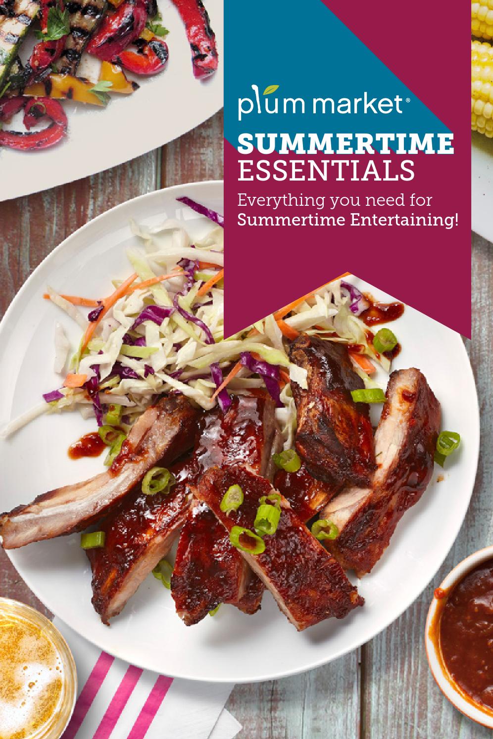 Plum Market Summertime Essentials Take Away Catering Menu by Plum