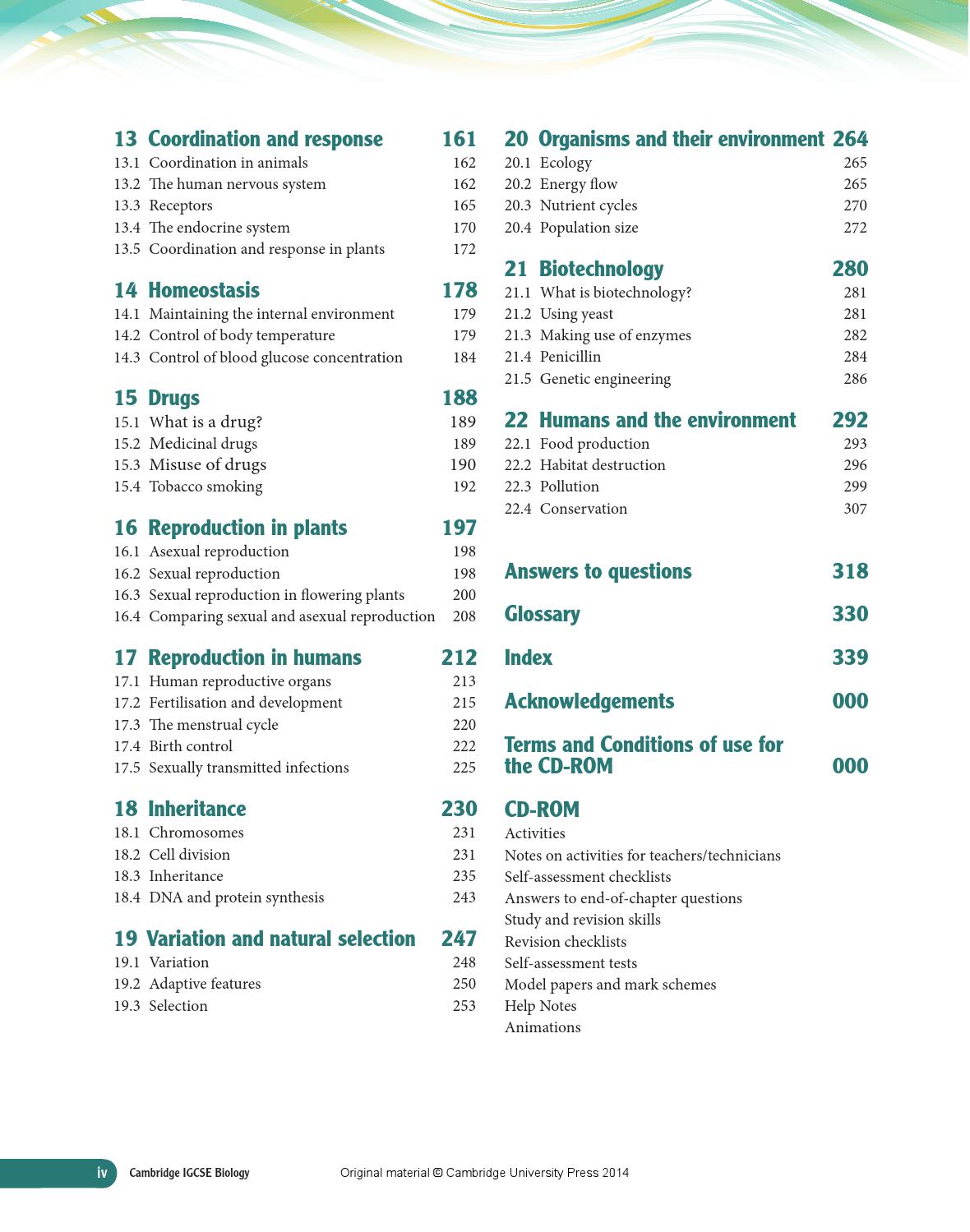 Cambridge Igcse Biology Coursebook Third Edition By