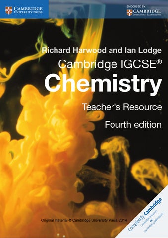 Cambridge Igcse Chemistry Teachers Resource Fourth Edition - 