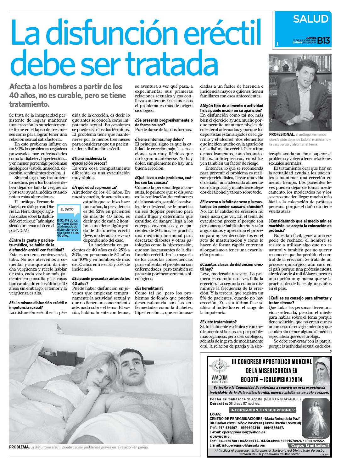 disfunción eréctil leve a moderada severa