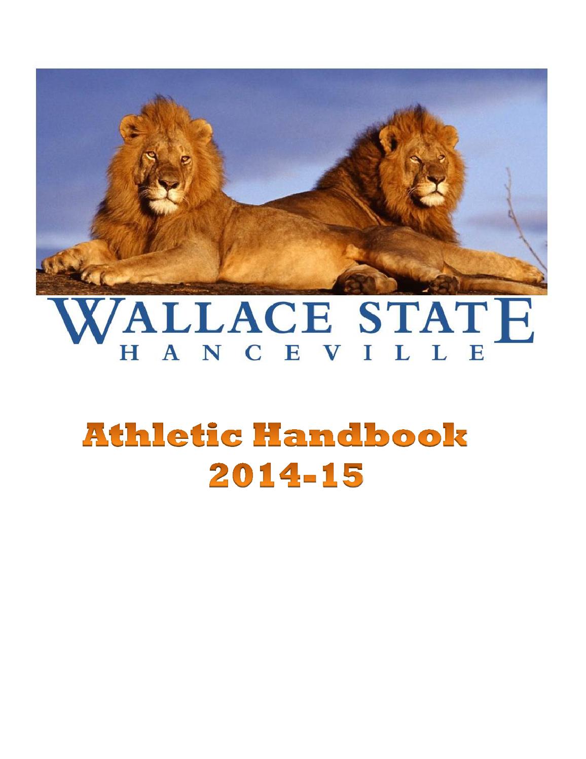 Athletic handbook 201415 by Wallace State Community College Issuu