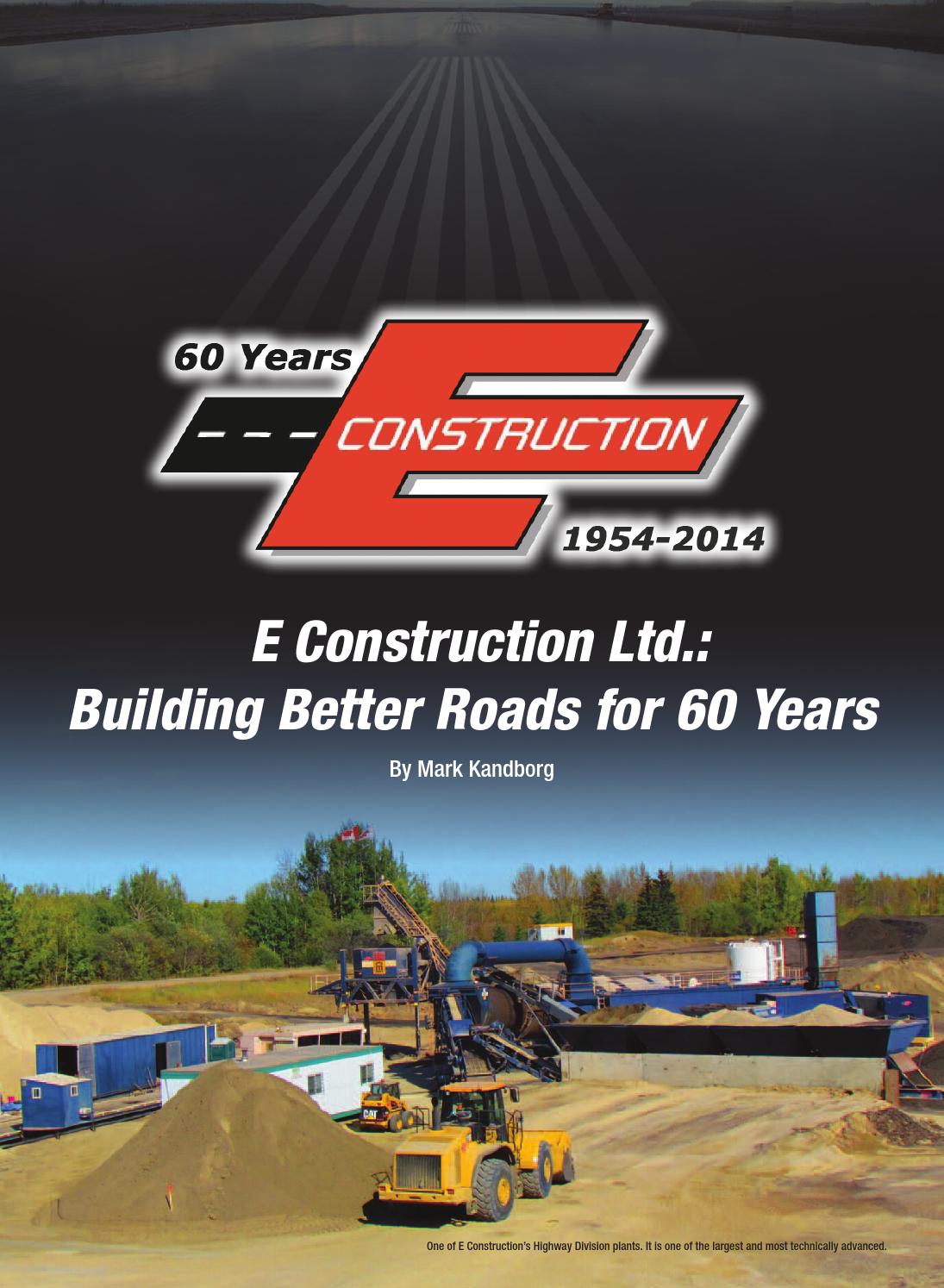 EConstruction Ltd. Building Better Roads for 60 Years by Business in