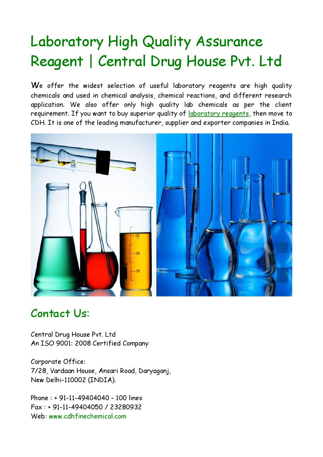 Laboratory Reagents Chemicals Exporters in India by cdhfinechemical Issuu