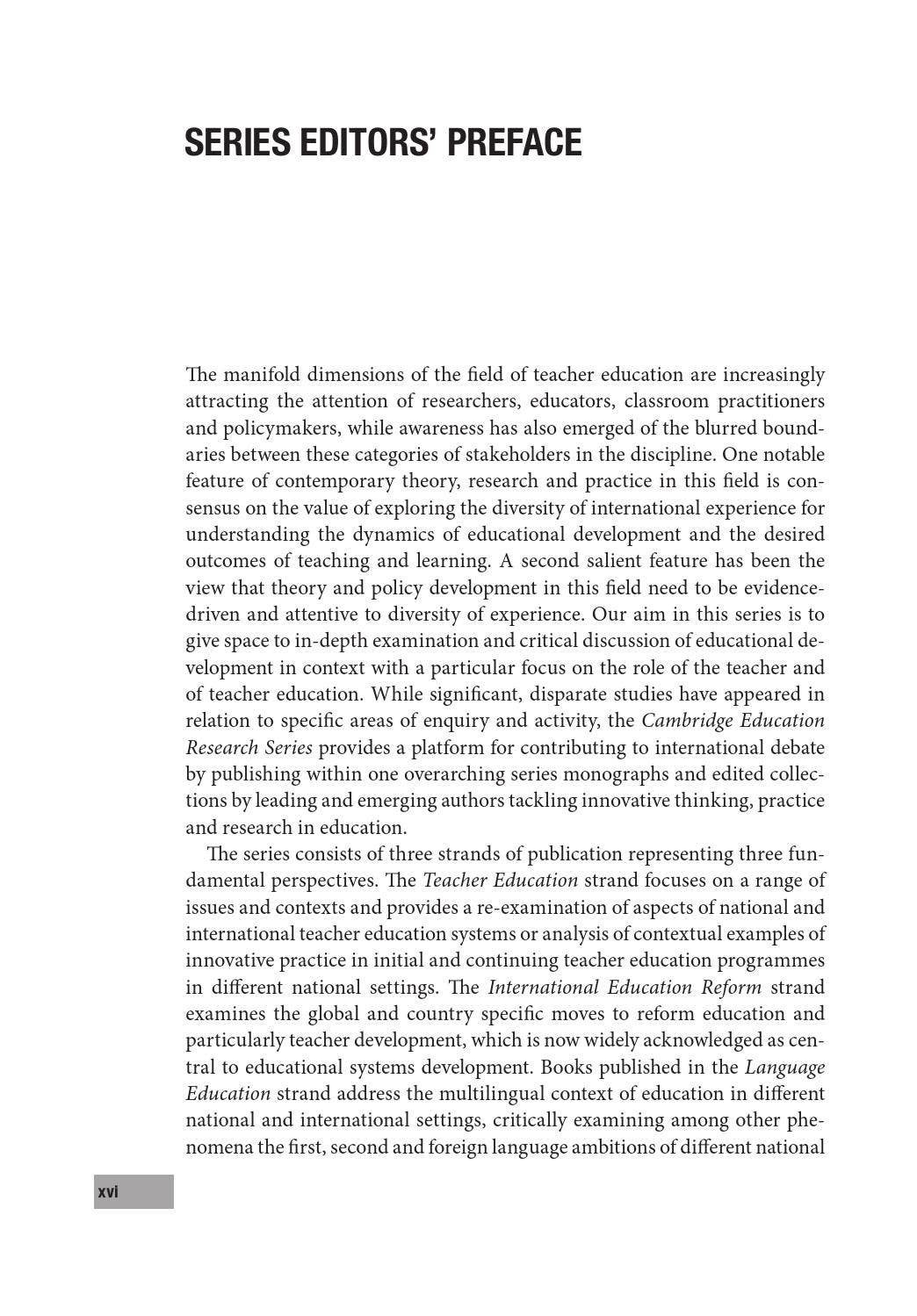 Educational Reform and Internationalisation: The Case of School Reform ...