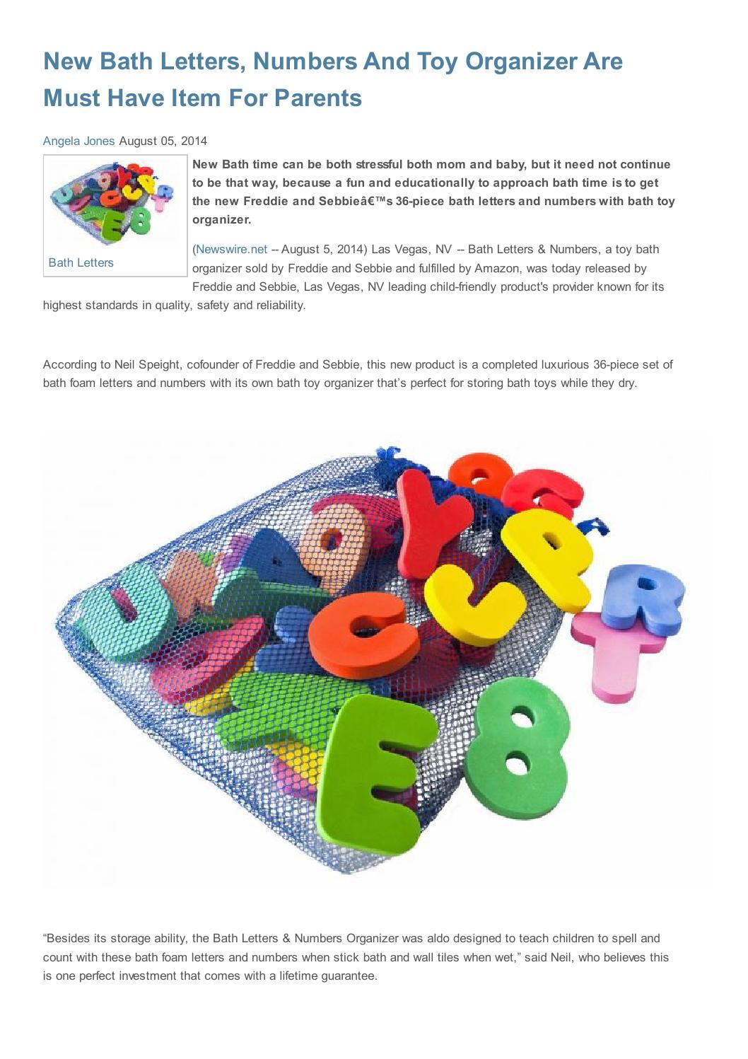 bath time letters and numbers