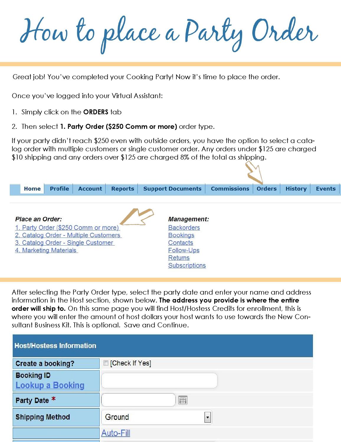 How to place a party order by bon COOK Issuu