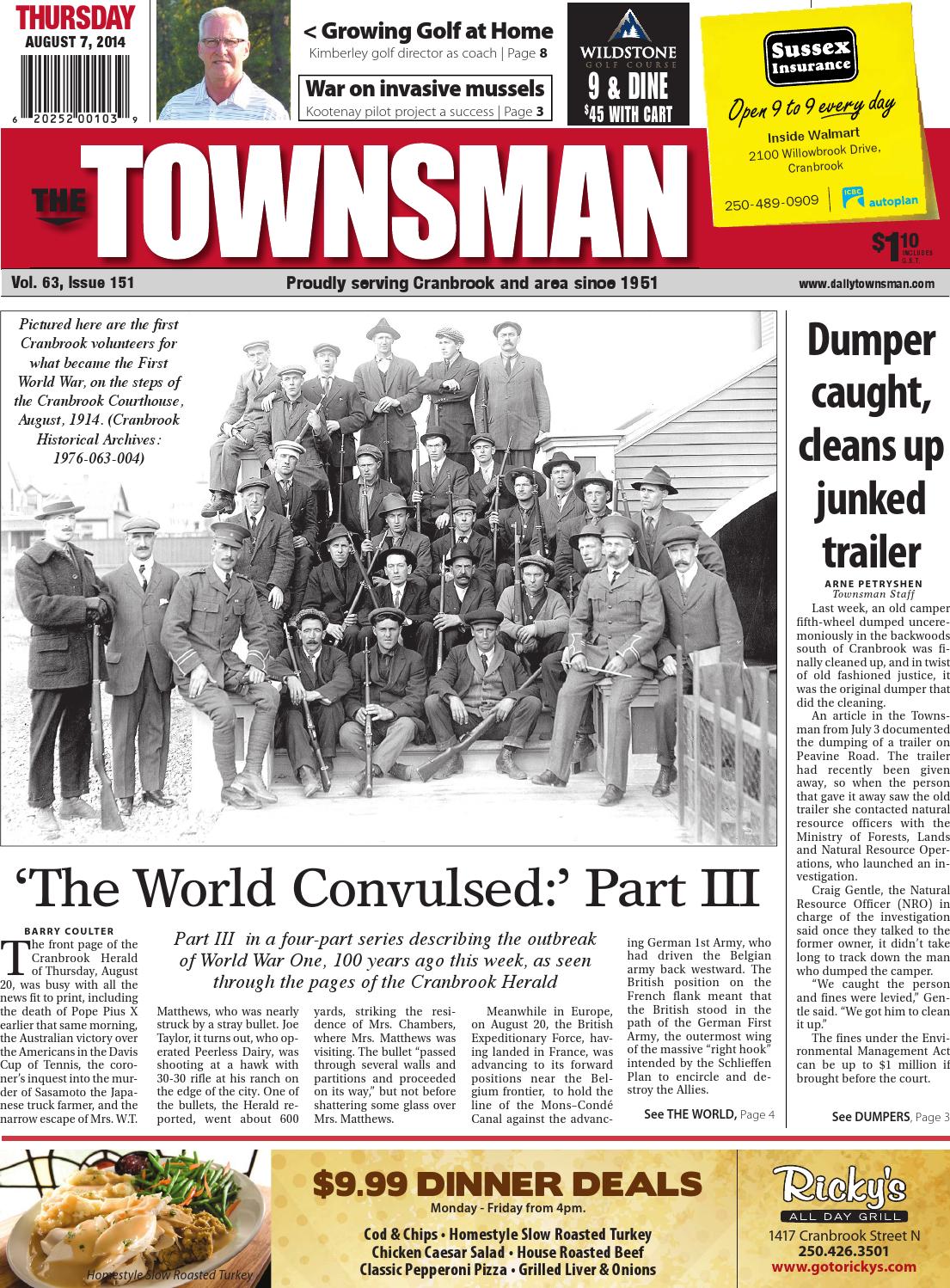 Cranbrook Daily Townsman, August 07, 2014 by Black Press Media Group - Issuu