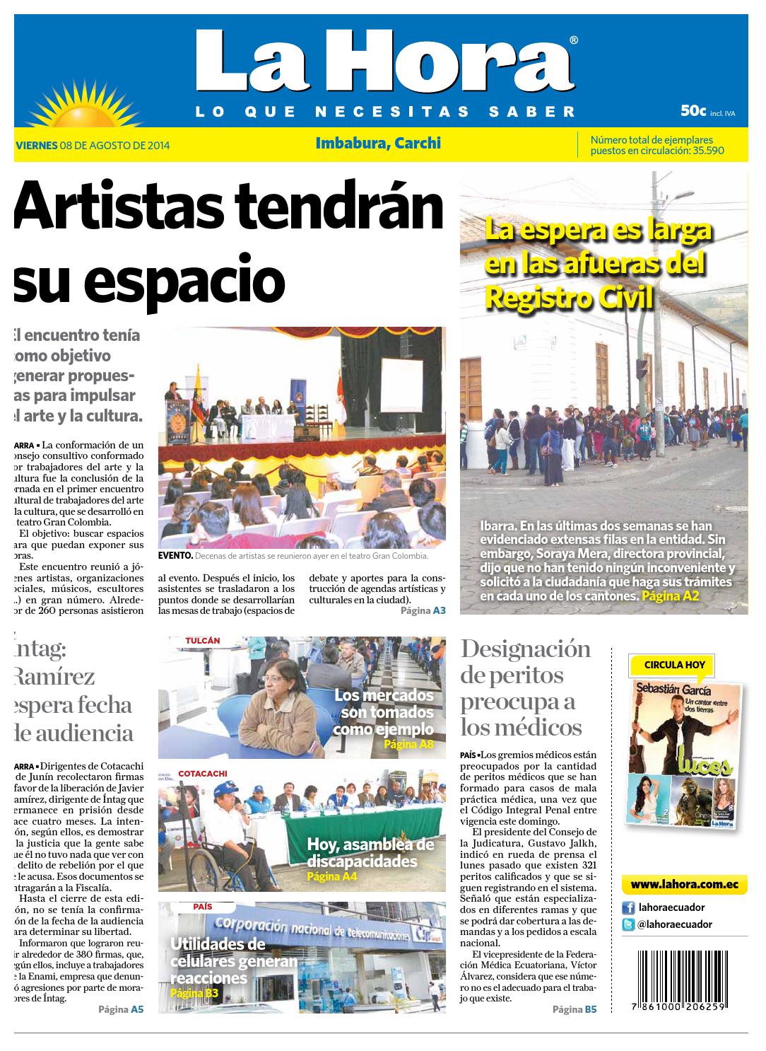 Imbabura 8 Agosto 2014 By LA HORA Ecuador Issuu