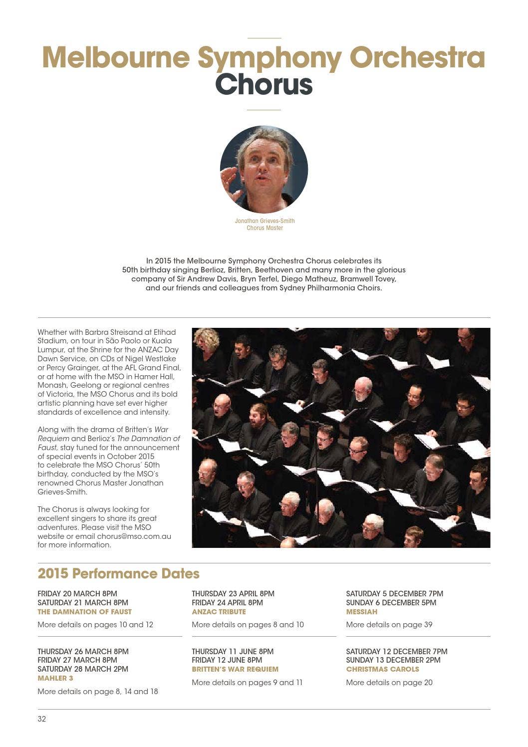 MSO 2015 Season Brochure by Melbourne Symphony Orchestra - Issuu