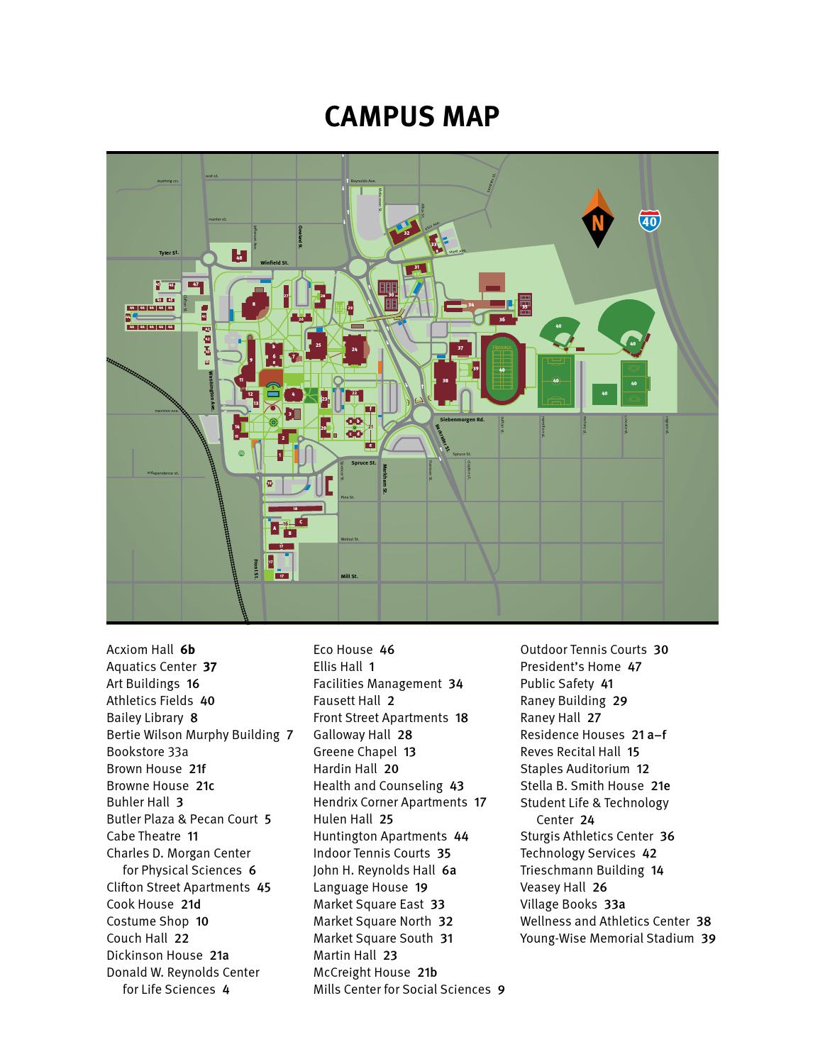 Hendrix College Campus Map Guide To Academic Planning 2014-2015 By Hendrix College - Issuu